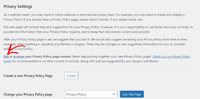 Come modificare la pagina predefinita dell'informativa sulla privacy in WordPress