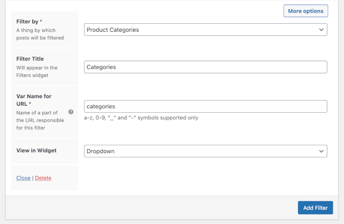 Creating a filter Creating a filter