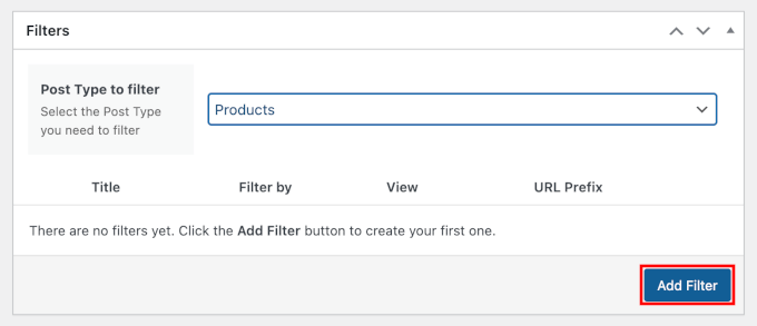 Choosing product as the post type and click Add Choosing product as the post type and click Add