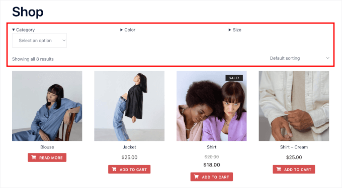 WPFilters filter elements on a live WooCommerce store WPFilters filter elements on a live WooCommerce store