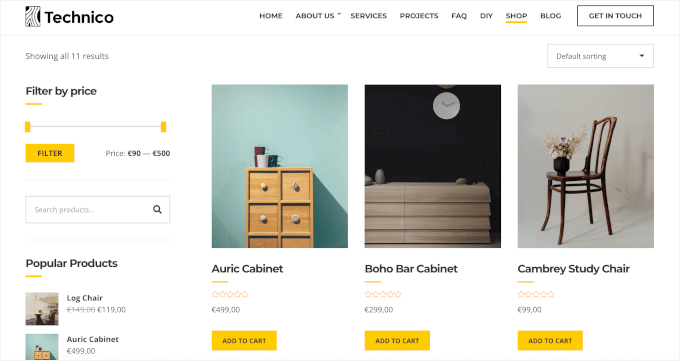 Gotowa strona sklepu Techinco