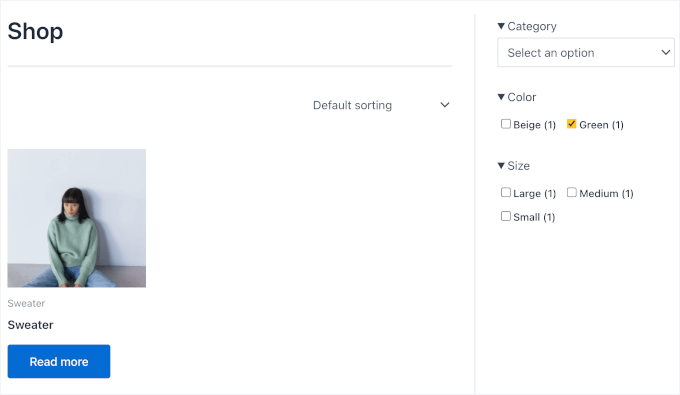 Testing WPFilter's product filter Testing WPFilter's product filter