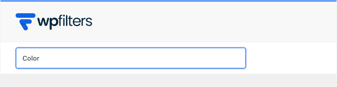 Naming the WPFilters element Naming the WPFilters element