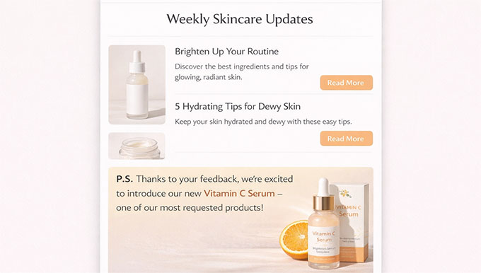 Informera kunderna om att du har implementerat deras feedback