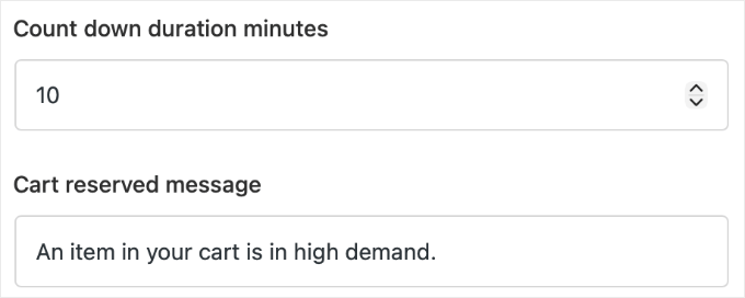 Festlegen der Countdown-Dauer in Merchant Festlegen der Countdown-Dauer in Merchant