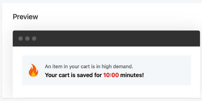 Vorschaufenster des Händler-Timers Vorschaufenster des Händler-Timers