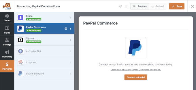 PayPal-betalningar i WPForms är nu tillgängliga för alla användare