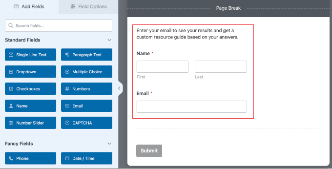 Adicionando um Opt-in Gate ao Seu Quiz WPForms Adicionando um Optin Gate ao Seu Quiz WPForms