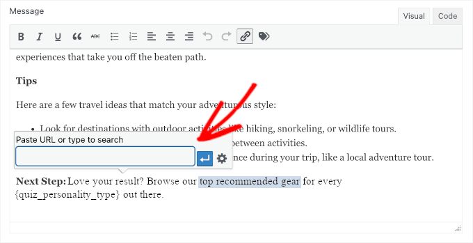 Lägga till CTA med länk Lägga till CTA med länk