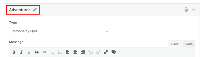Namnge resultatet Namnge resultatet
