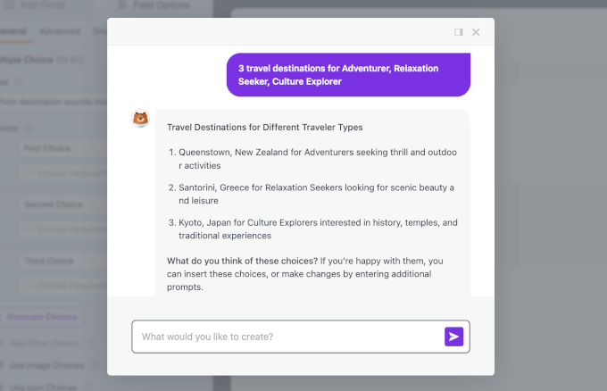 Använda AI-val för att generera alternativ Använda AI-val för att generera alternativ