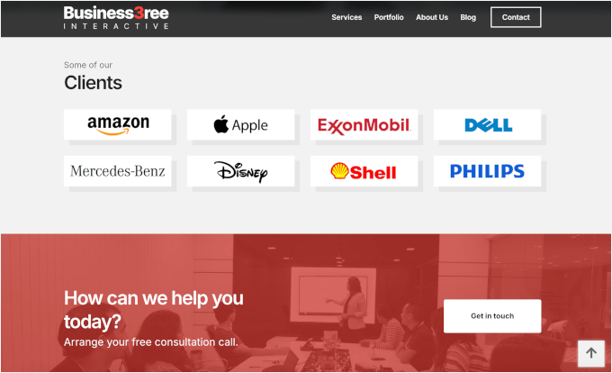 Trust signals in the Business3ee theme