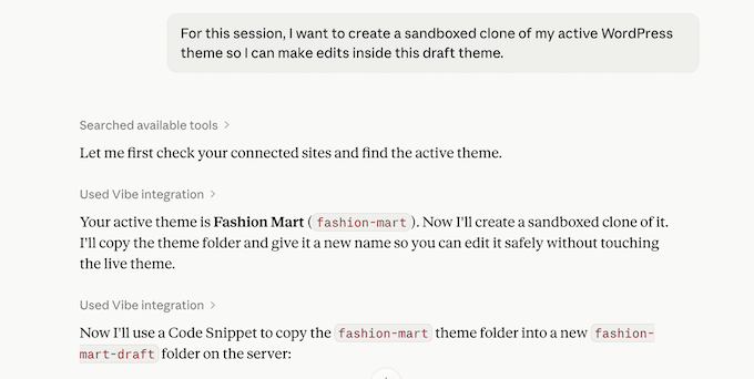 Editing your WordPress theme safely using a  WordPress MCP Server 