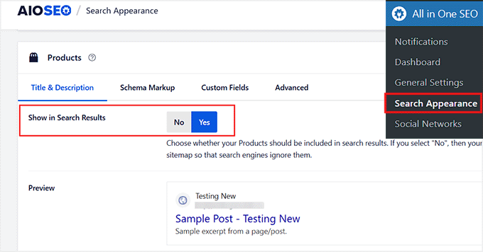 Enable WooCommerce SEO in AIOSEO