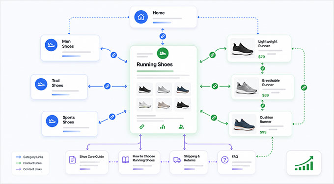 How internal linking affects product page SEO