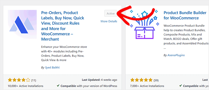 Install the free Merchant plugin