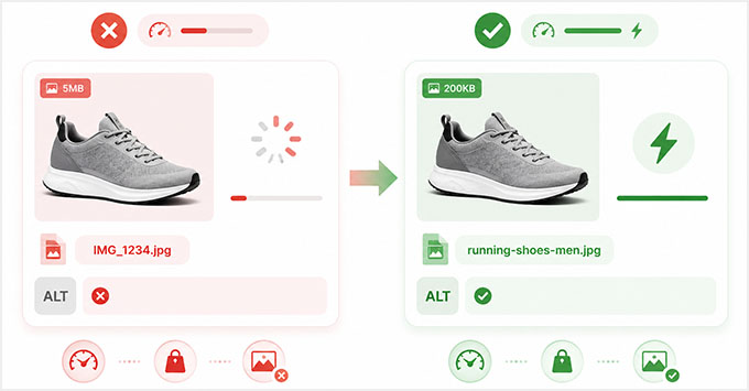 Product SEO after image optimization