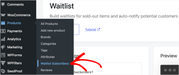 Wartelistenabonnenten auf der Produktseite