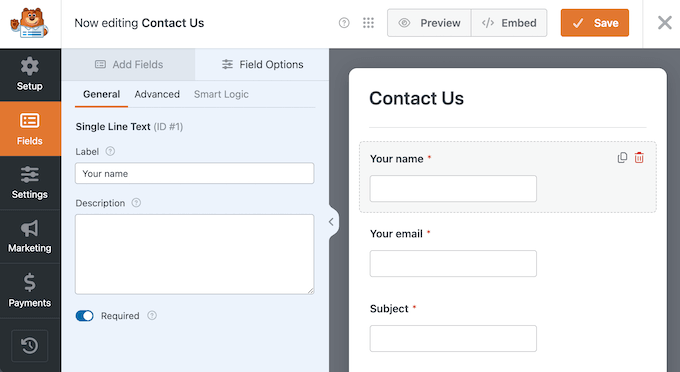 Editing your imported Contact Form 7 forms 