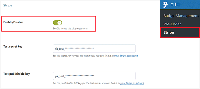 Set up Stripe to accept pre-order payments in YITH