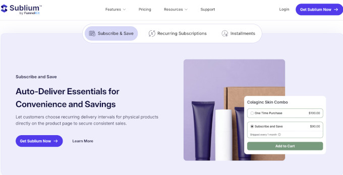 Sublium - WooCommerce Abonelik eklentisi