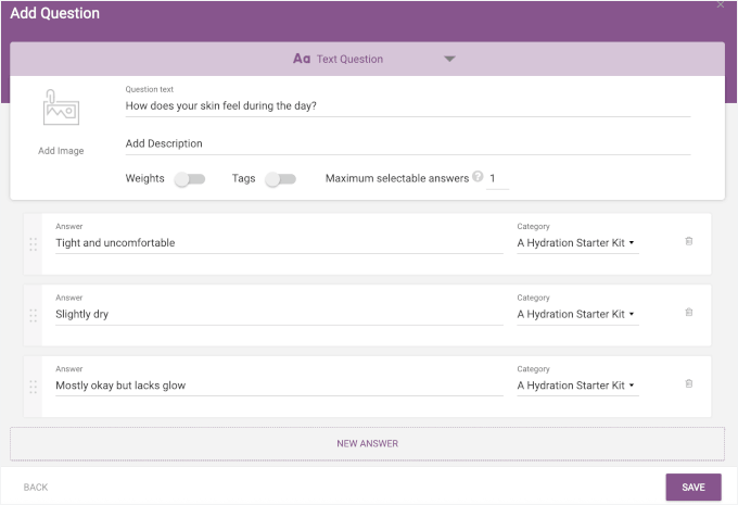 Adding a branch question