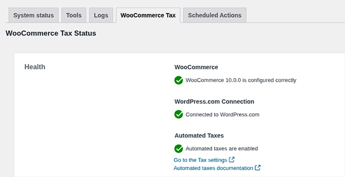 Pluginul WooCommerce Tax care se conectează cu WooCommerce și WordPress