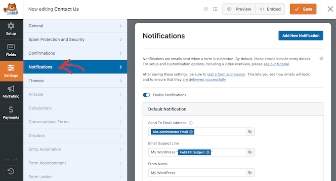 Reviewing your email notification settings 
