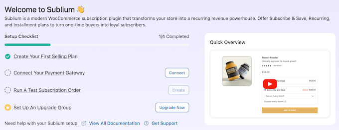 The user-friendly Sublium configuration wizard for WooCommerce 
