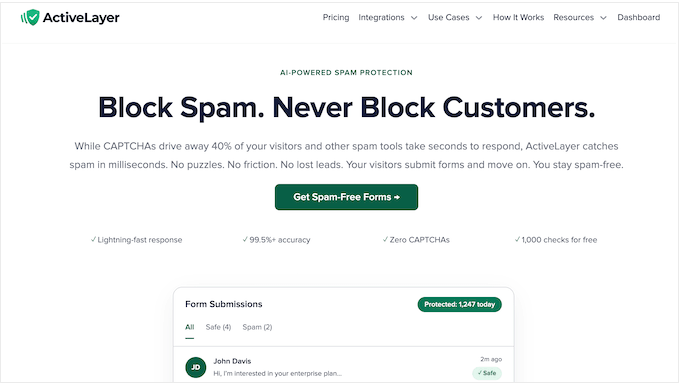 ActiveLayer Review: The Best AI-Powered Spam Protection?
