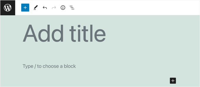 Postare goală în editorul de blocuri WordPress