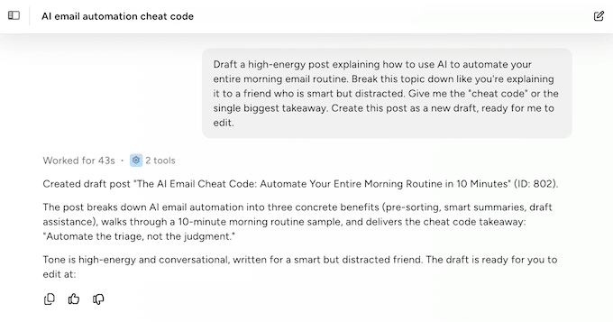 Creating a blog post using an artificial intelligence (AI) assistant Creating a blog post using an artificial intelligence (AI) assistant