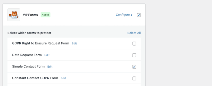 Protecting individual forms using ActiveLayer 