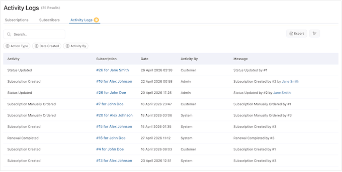 Viewing detailed activity logs on your online store 