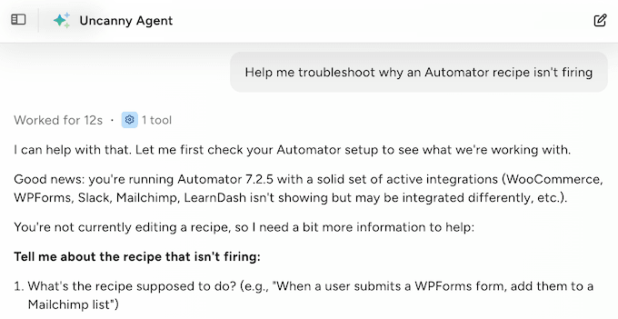 Analyzing your site using Uncanny Agent Analyzing your site using Uncanny Agent