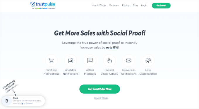 Site-ul TrustPulse Site-ul TrustPulse