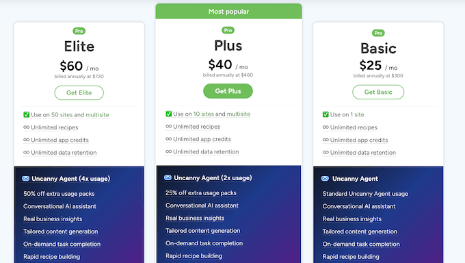 Uncanny Agent's pricing and plans Uncanny Agent's pricing and plans