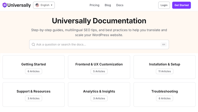 Die Universally Online-Dokumentation