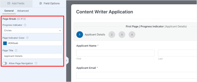Customizing page break with label and style Customizing page break with label and style