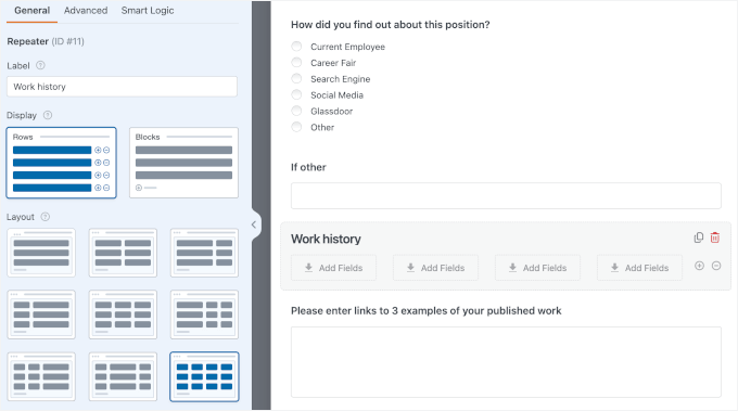 Adding a label and changing display and layout Adding a label and changing display and layout