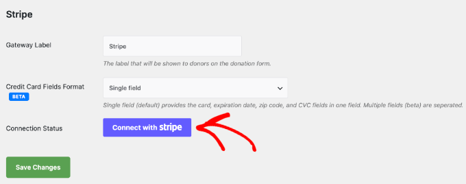 Setări de gateway de plată Stripe în Charitable Setări de gateway de plată Stripe în Charitable