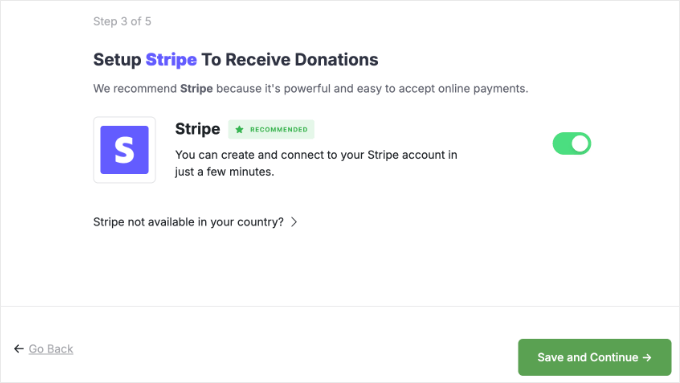 Configurarea Stripe cu vrăjitorul Charitable Configurarea Stripe cu vrăjitorul Charitable
