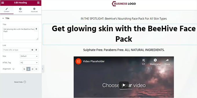 Edit landing page with FunnelKit