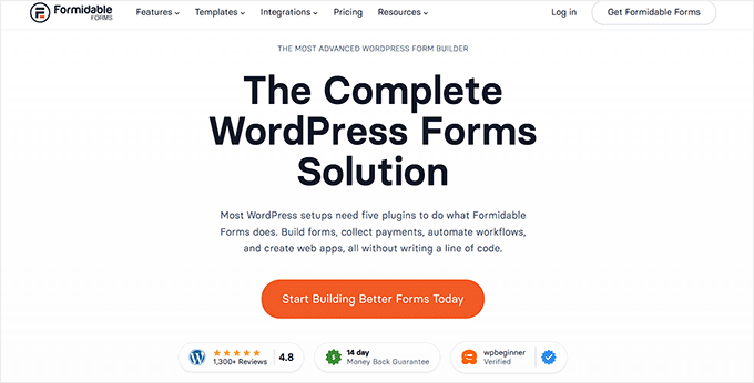 Formidable Forms website
