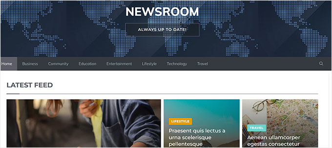 GeneratePress newspaper theme