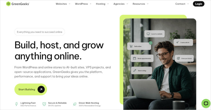 sitio web de GreenGeeks sitio web de GreenGeeks