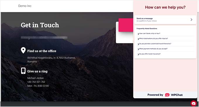 Un ejemplo de plugin de chat en vivo, creado con WPChat