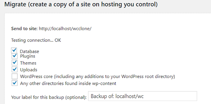 Migrate site with UpdraftPlus Migrate site with UpdraftPlus