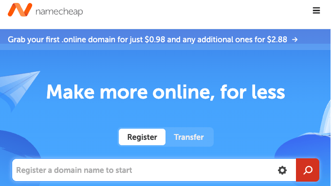 Generatore di nomi di dominio di Namecheap