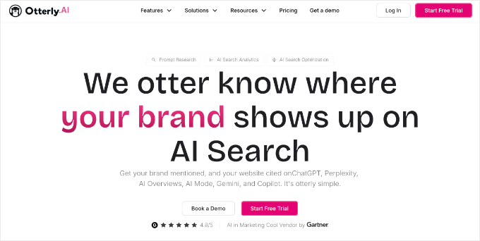 Otterly.ai website homepage